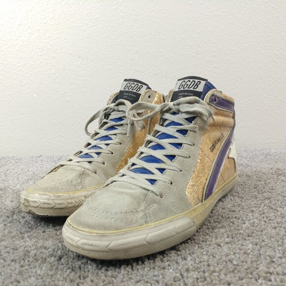 Golden Goode Slide Flag LTD Sneakers Distressed Designer Skate Shoes - Picture 2 of 16